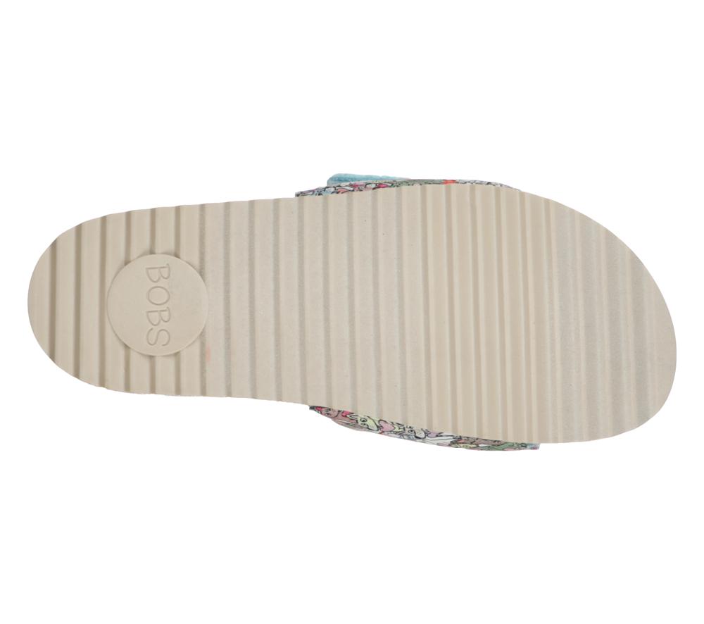 Women Skechers BOBS Pop-Ups 2 - Spring Crush Sandals Taupe / Multicolor  USA |  1920-QIXWF
