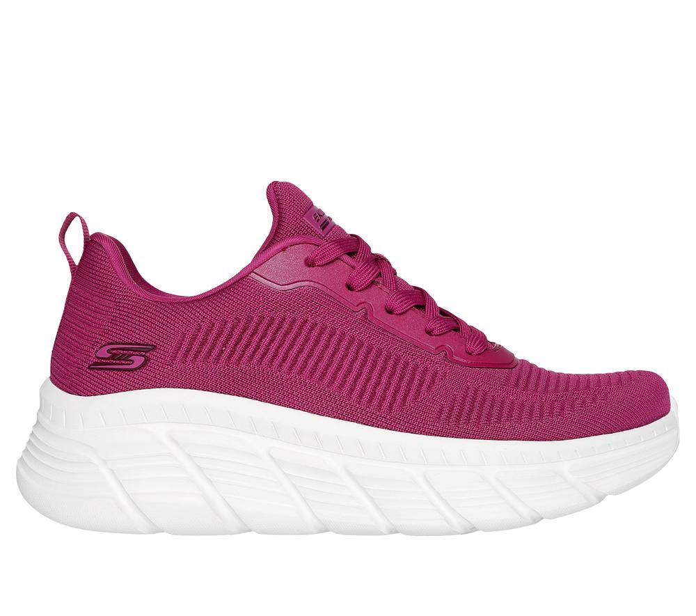 Women Skechers BOBS Sport B Flex Hi - Flying HI Wedges Fuchsia Purple  USA |  8640-HQVLJ