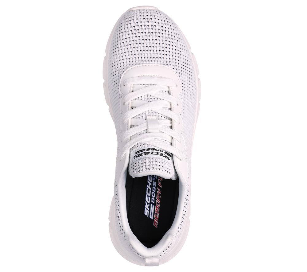 Women Skechers BOBS Sport B Flex - Visionary Essence Lace Up Shoes White  USA |  2754-ZLCGA