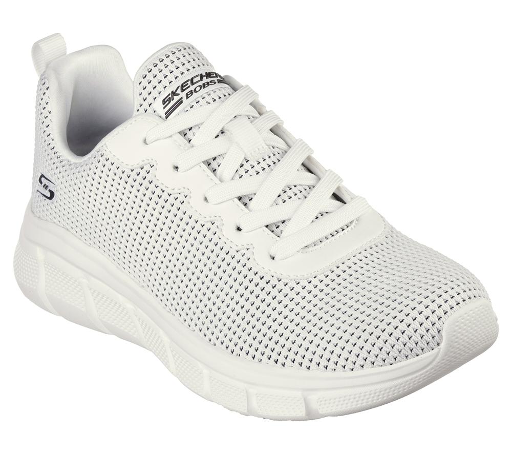 Women Skechers BOBS Sport B Flex - Visionary Essence Lace Up Shoes White  USA |  2754-ZLCGA