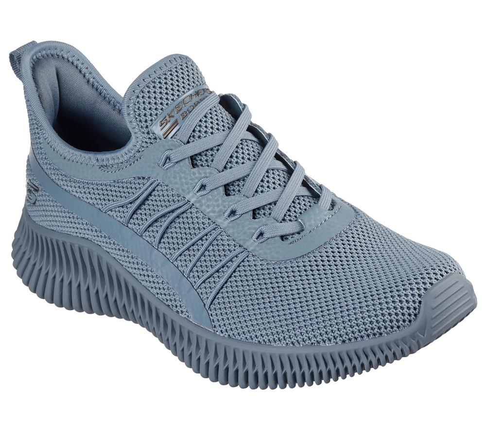 Women Skechers BOBS Sport Geo - New Aesthetics Slip On Shoes Slate Light Navy Blue  USA |  0369-NBHUE