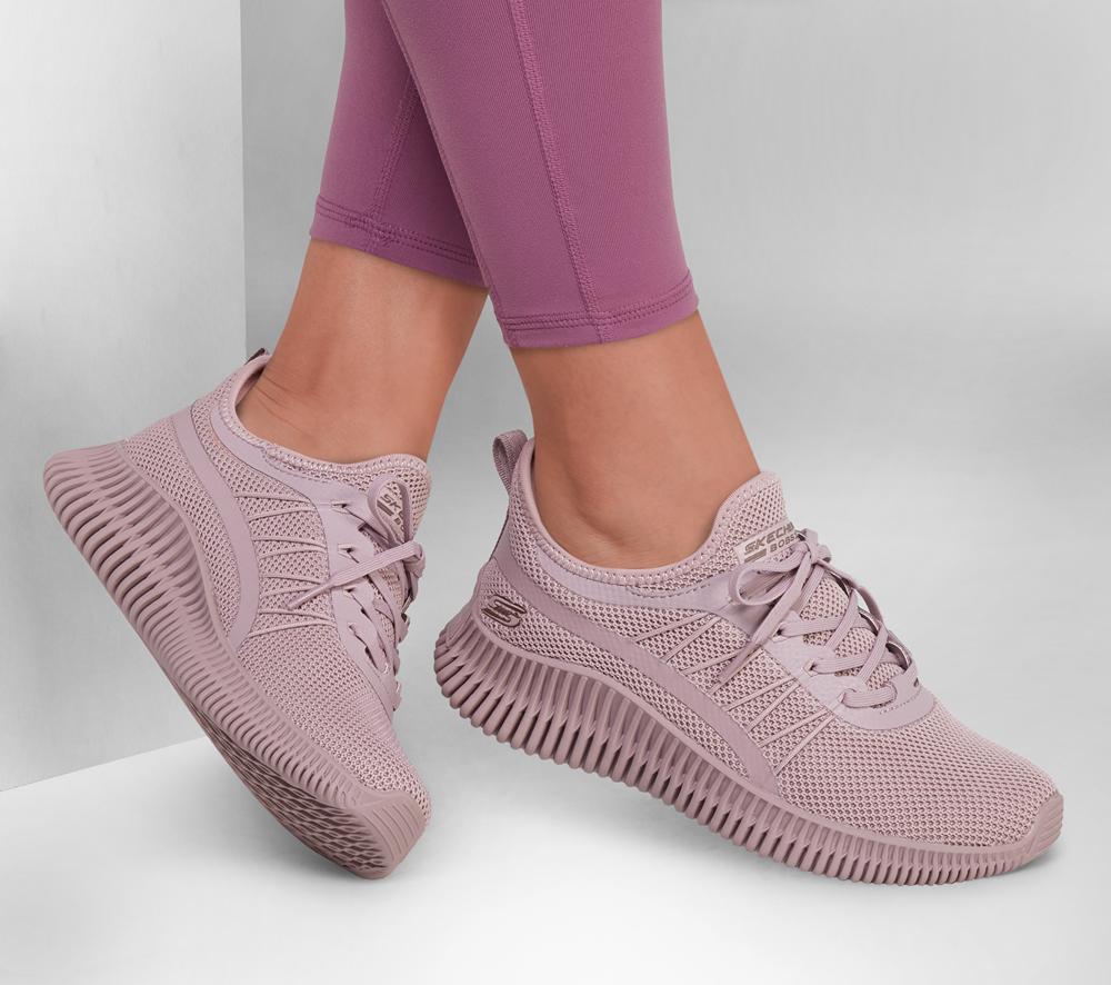 Women Skechers BOBS Sport Geo - New Aesthetics Slip On Shoes Rose  USA |  1685-KLOQI