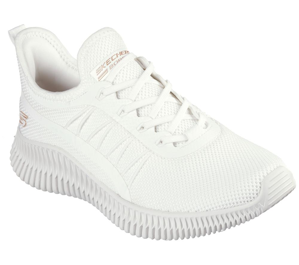 Women Skechers BOBS Sport Geo - New Aesthetics Slip On Shoes Off White  USA |  1685-GKLER
