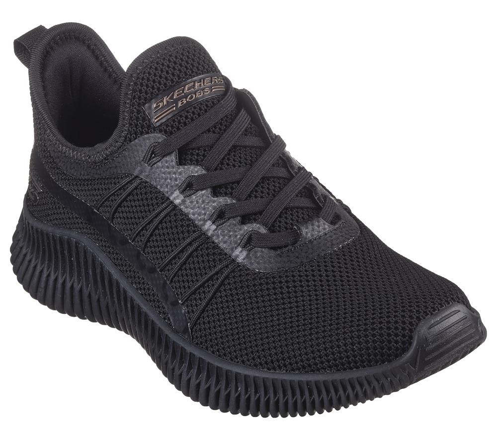Women Skechers BOBS Sport Geo - New Aesthetics Slip On Shoes Black  USA |  2503-RZGDE