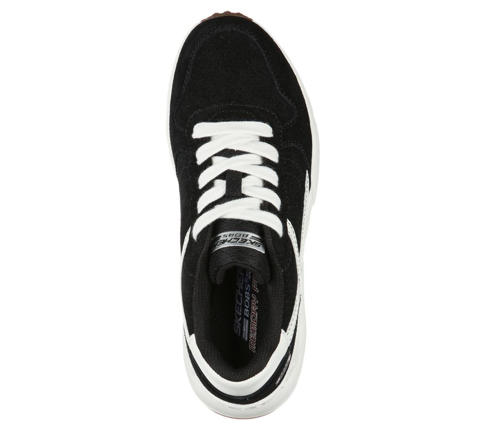 Women Skechers BOBS Sport Gosan - Thrilling Throwback Sneakers Black  USA |  5209-NOJMX