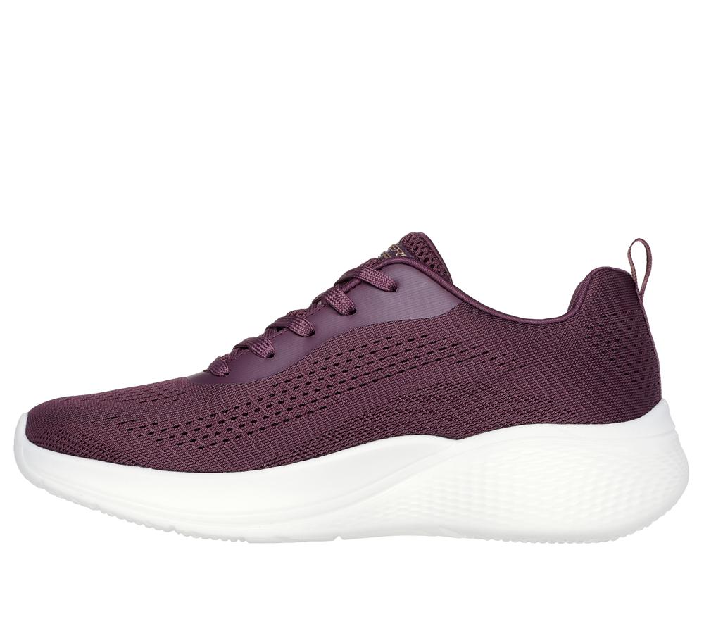 Women Skechers BOBS Sport Infinity Lace Up Shoes Dark Purple  USA |  9182-KVOZE