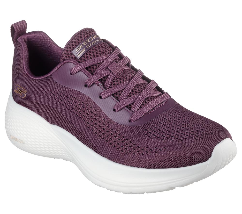 Women Skechers BOBS Sport Infinity Lace Up Shoes Dark Purple  USA |  9182-KVOZE
