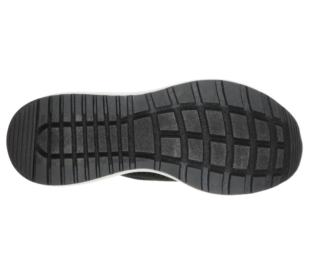Women Skechers BOBS Sport Sparrow 2.0 - Allegiance Crew Slip On Shoes Black  USA |  2905-PNIFB
