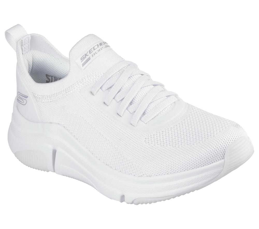 Women Skechers BOBS Sport Sparrow Flex - Instant Clout Slip On Shoes White  USA |  0962-XQGZC