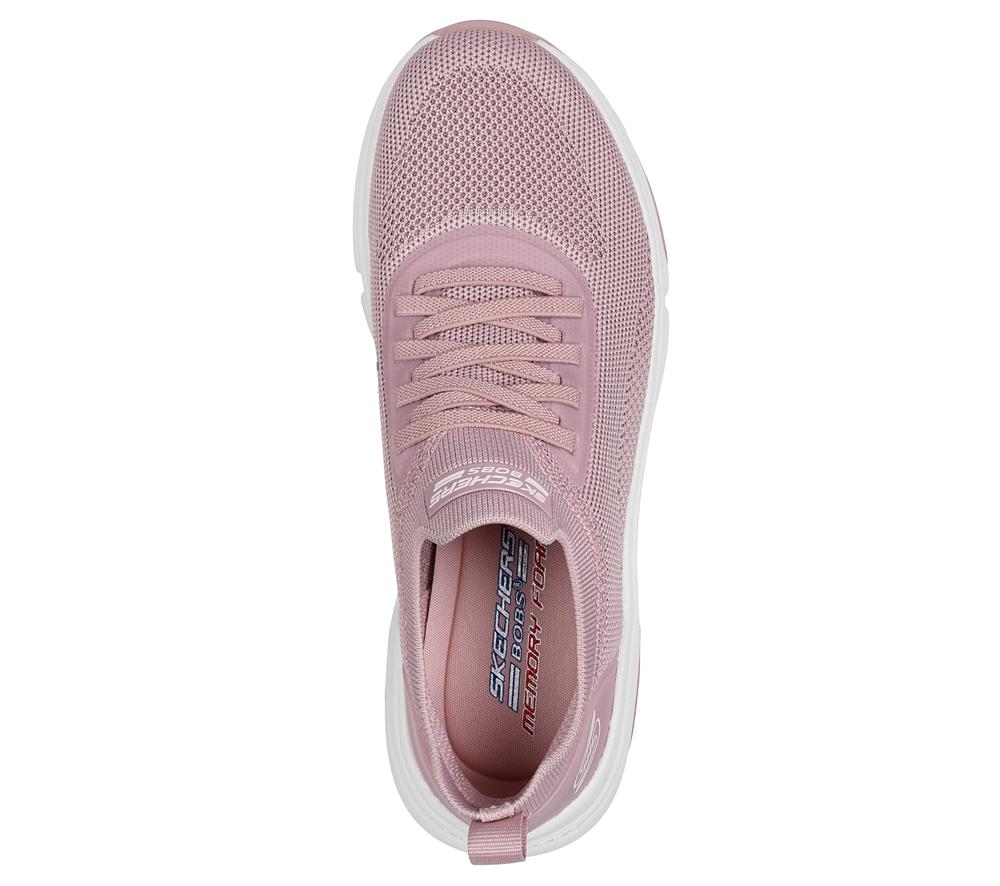Women Skechers BOBS Sport Sparrow Flex - Instant Clout Slip On Shoes Blush Pink  USA |  3845-LHXZP