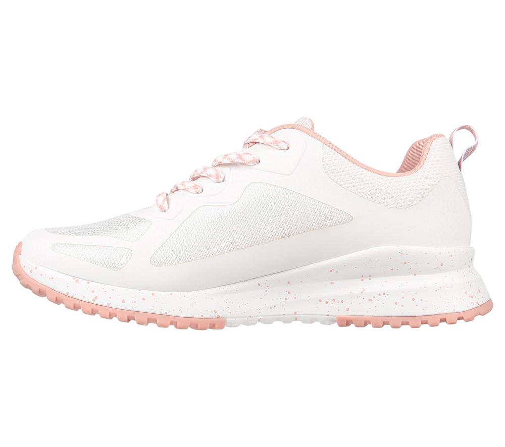 Women Skechers BOBS Sport Squad 3 - Star Flight Lace Up Shoes White  USA |  4753-MJBPQ