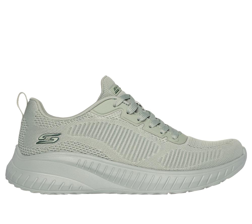 Women Skechers BOBS Sport Squad Chaos - Face Off Lace Up Shoes Sage Turquoise  USA |  7924-QRTHX
