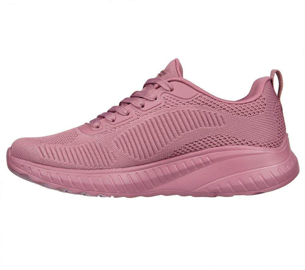 Women Skechers BOBS Sport Squad Chaos - Face Off Lace Up Shoes Raspberry Purple  USA |  9784-ZKHQF