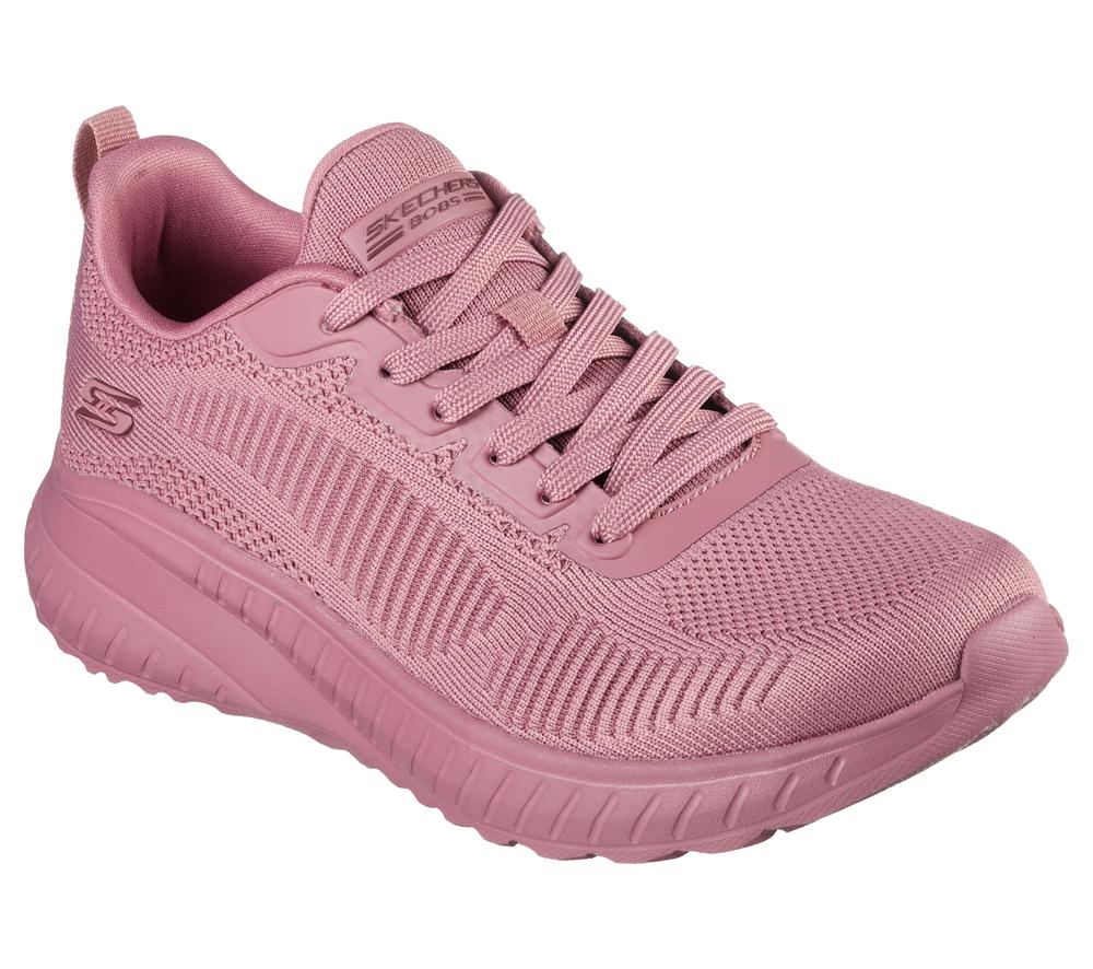 Women Skechers BOBS Sport Squad Chaos - Face Off Lace Up Shoes Raspberry Purple  USA |  9784-ZKHQF