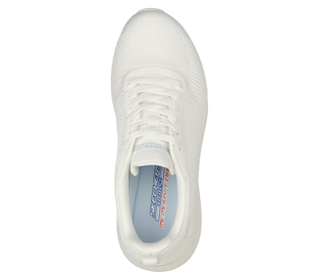Women Skechers BOBS Sport Squad Chaos - Face Off Lace Up Shoes Off White  USA |  0673-CDGZH