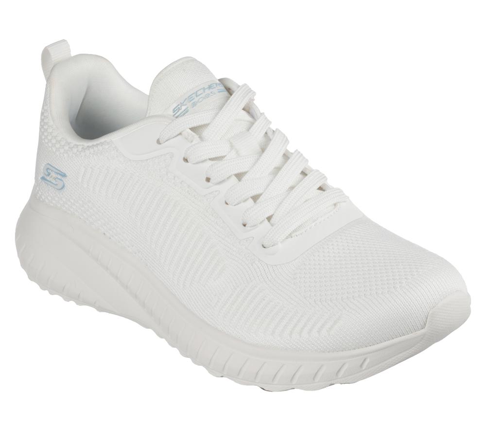Women Skechers BOBS Sport Squad Chaos - Face Off Lace Up Shoes Off White  USA |  0673-CDGZH