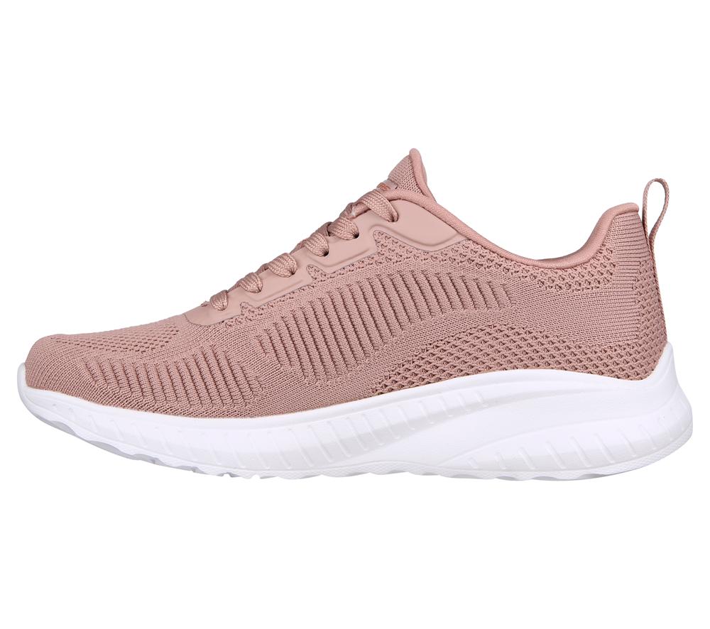 Women Skechers BOBS Sport Squad Chaos - Face Off Lace Up Shoes Blush Pink  USA |  0384-UDTCI