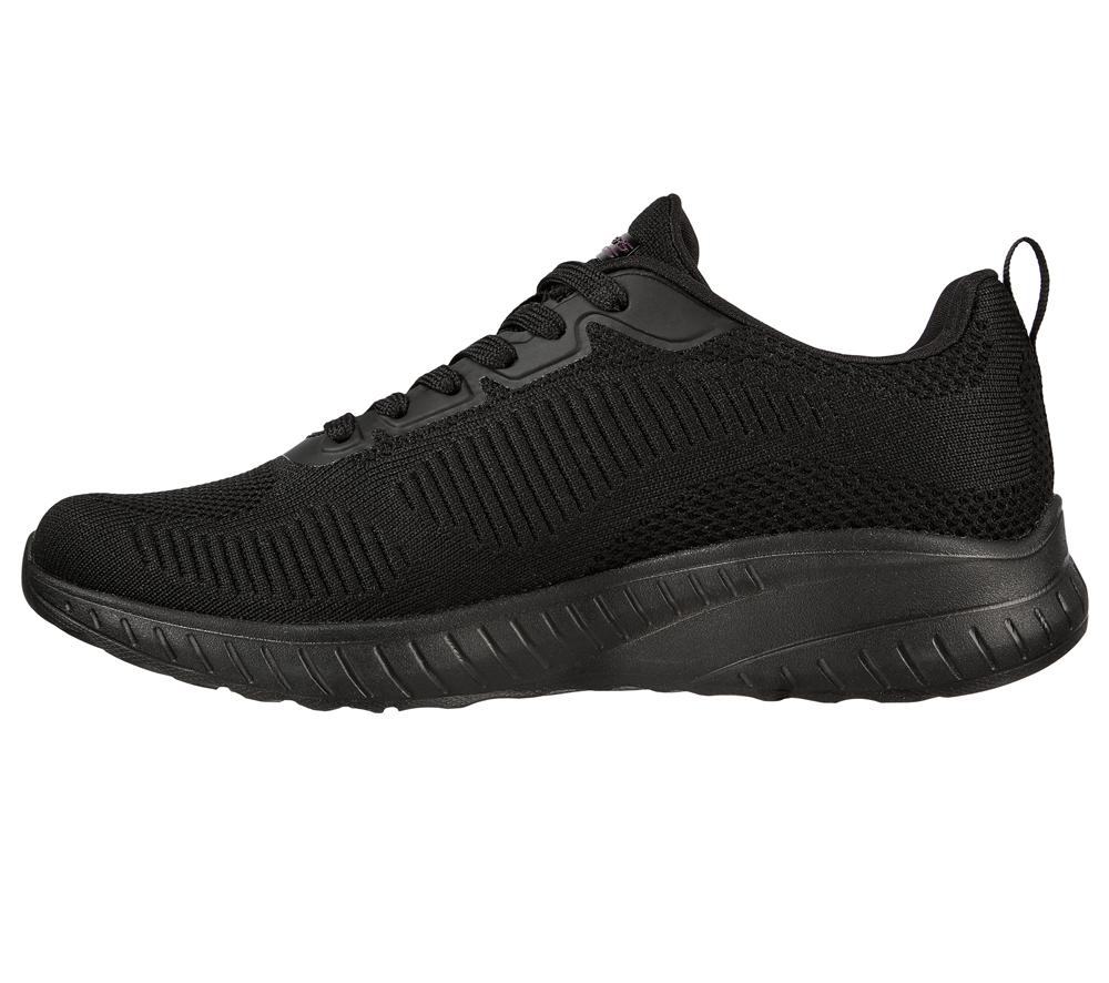 Women Skechers BOBS Sport Squad Chaos - Face Off Lace Up Shoes Black  USA |  4678-OYZKJ