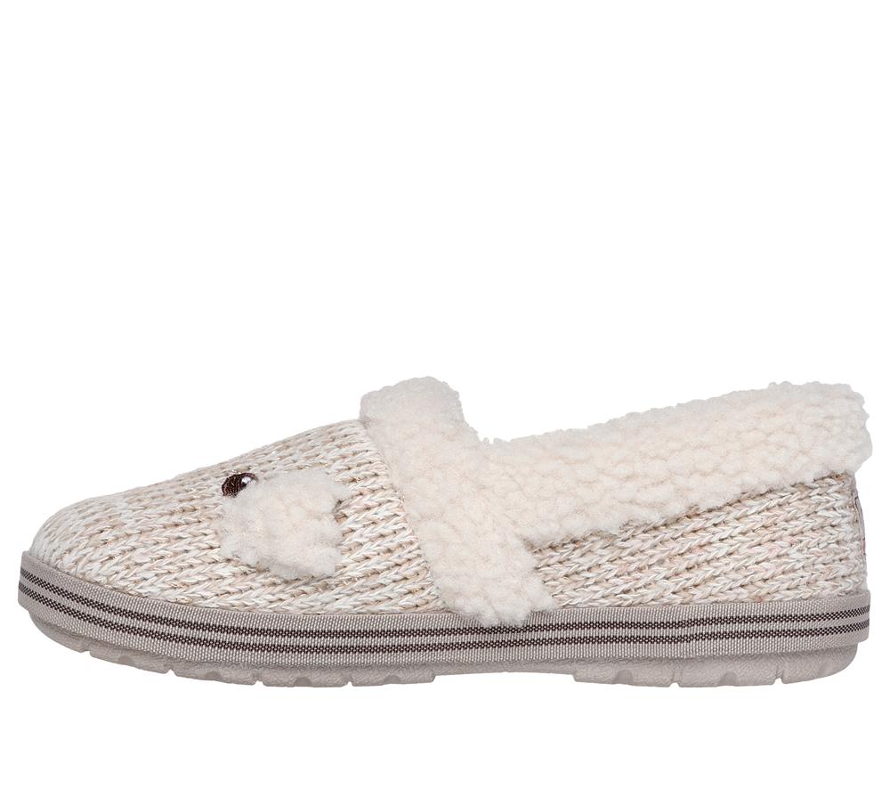 Women Skechers BOBS Too Cozy - Puppy Pal Slip On Shoes Off White  USA |  9861-VAJGR