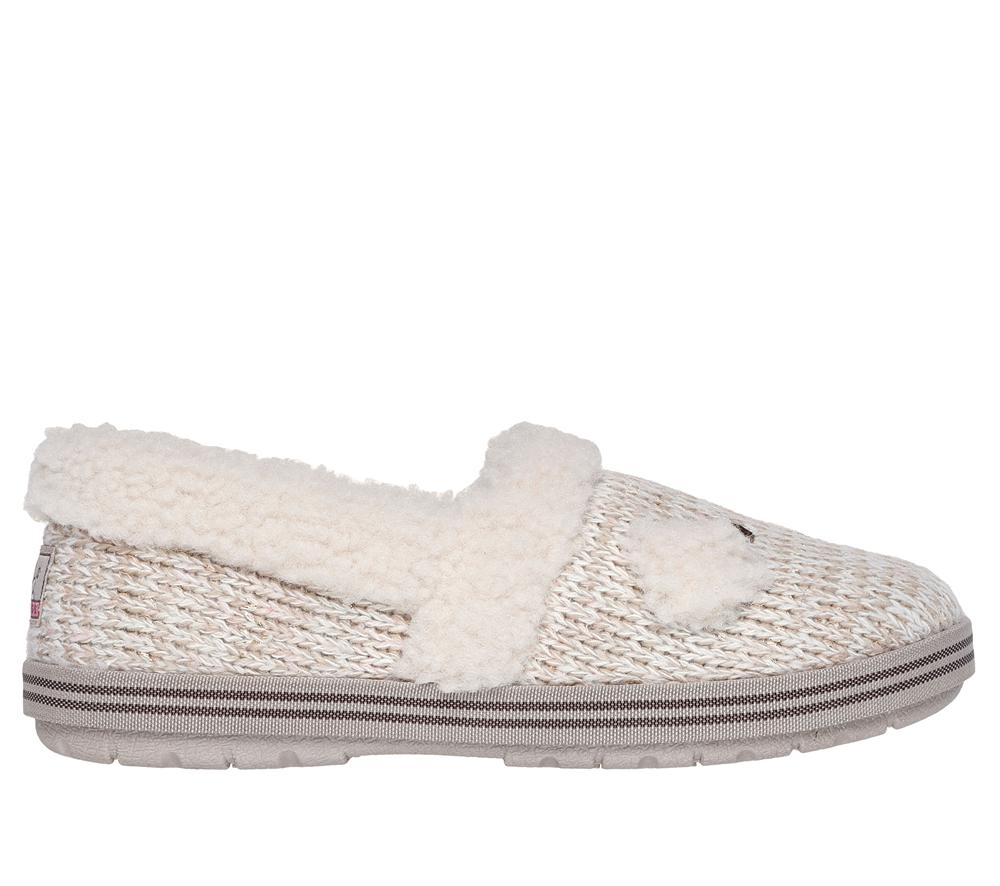 Women Skechers BOBS Too Cozy - Puppy Pal Slip On Shoes Off White  USA |  9861-VAJGR