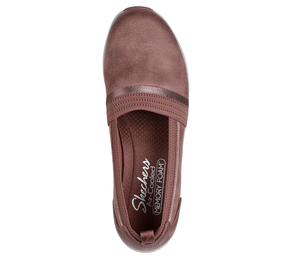 Women Skechers Be-Cool - Classy Step Slip On Shoes Mauve Purple  USA |  9076-LDZCJ