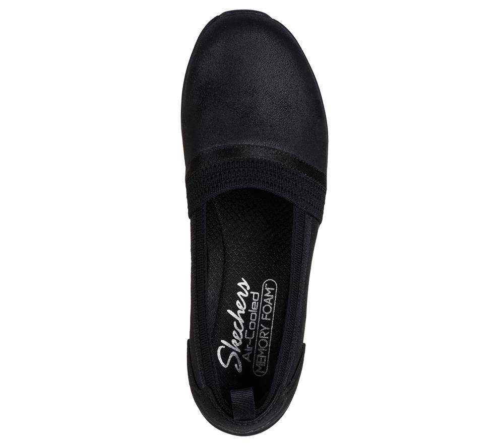 Women Skechers Be-Cool - Classy Step Slip On Shoes Black  USA |  1830-ILQRX