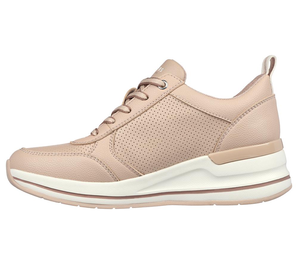 Women Skechers Billion 2 - Side Lines Wedges Natural White  USA |  0834-KSOTB
