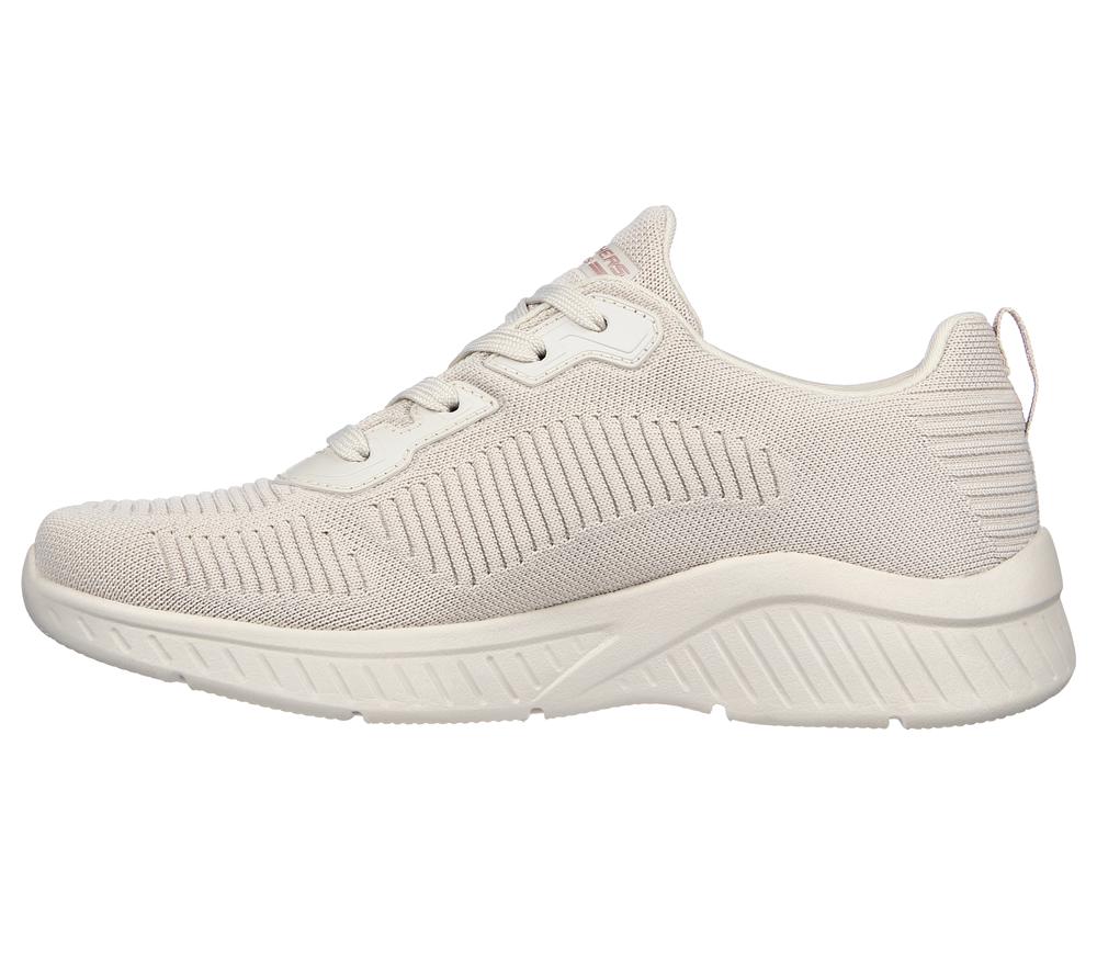 Women Skechers Bobs Sport Squad Air - Close Encounter Lace Up Shoes Natural White  USA |  1836-QUOGA