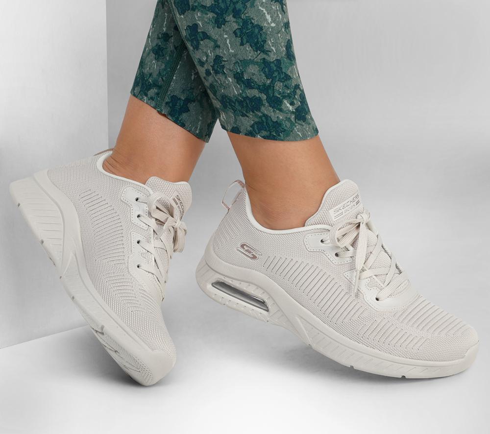 Women Skechers Bobs Sport Squad Air - Close Encounter Sneakers Natural White  USA |  1839-CFRKW