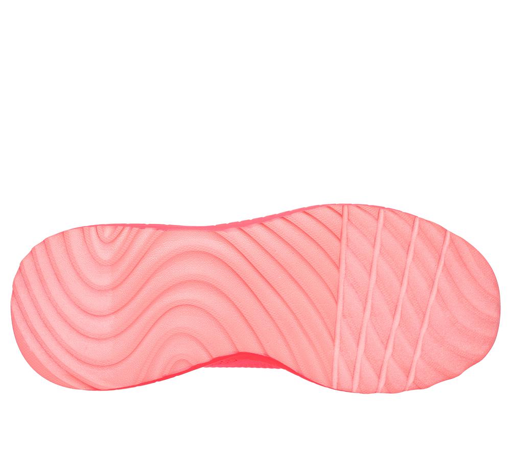 Women Skechers Bobs Sport Squad Chaos - Cool Rythms Lace Up Shoes Neon Coral / Orange  USA |  2971-DNQVJ