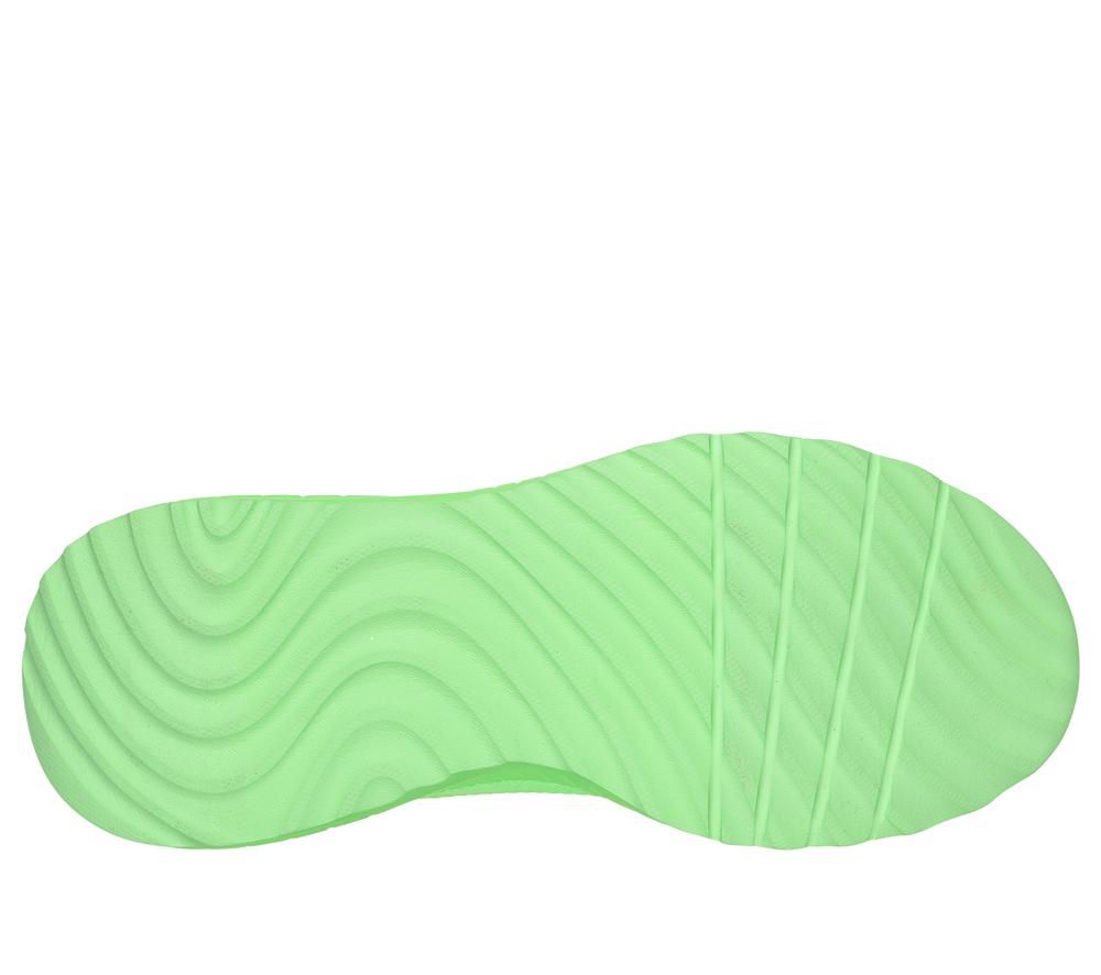 Women Skechers Bobs Sport Squad Chaos - Cool Rythms Lace Up Shoes Lime Green  USA |  2309-ICDTX
