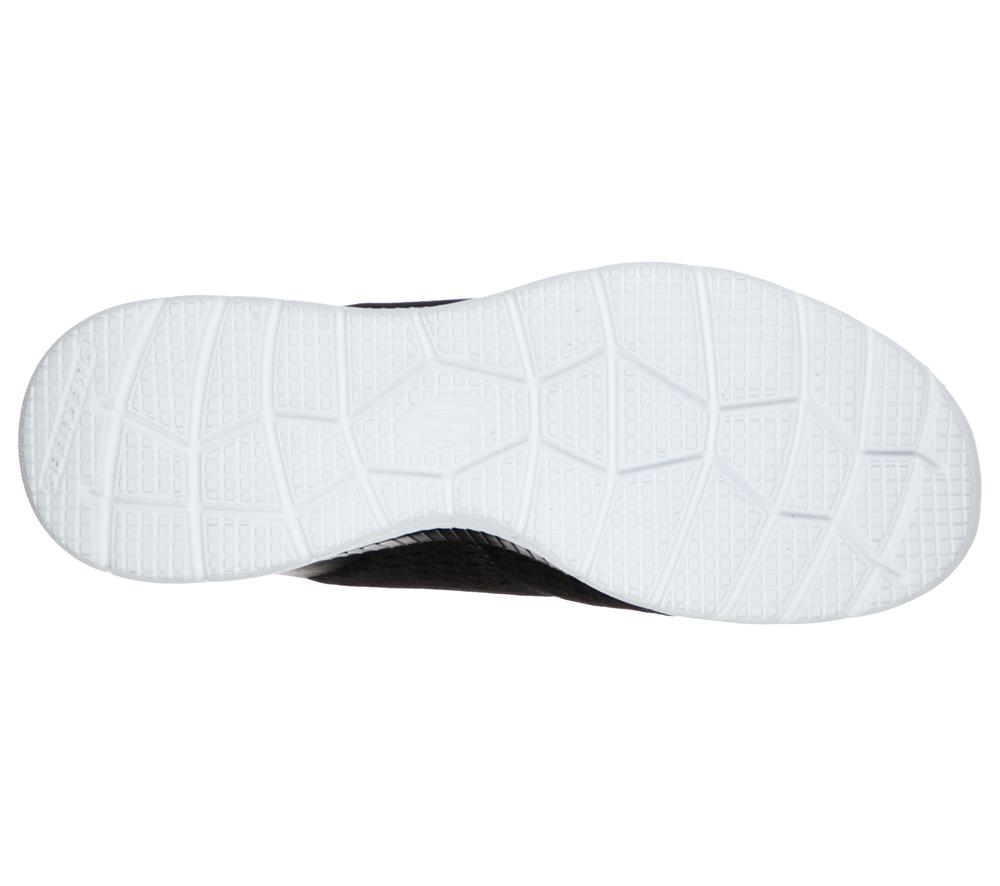 Women Skechers Bountiful - Quick Path Lace Up Shoes Black / White  USA |  4572-CQYNP