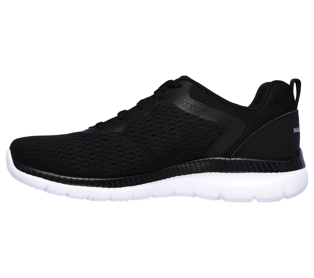 Women Skechers Bountiful - Quick Path Lace Up Shoes Black / White  USA |  4572-CQYNP