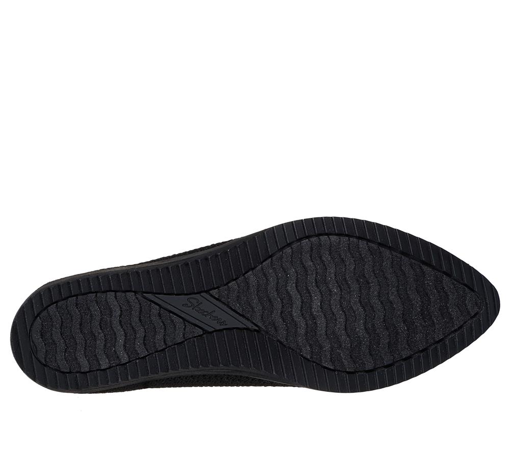 Women Skechers Cleo Sawdust - Sophisticated Flat Shoes Black  USA |  3615-GUHWN