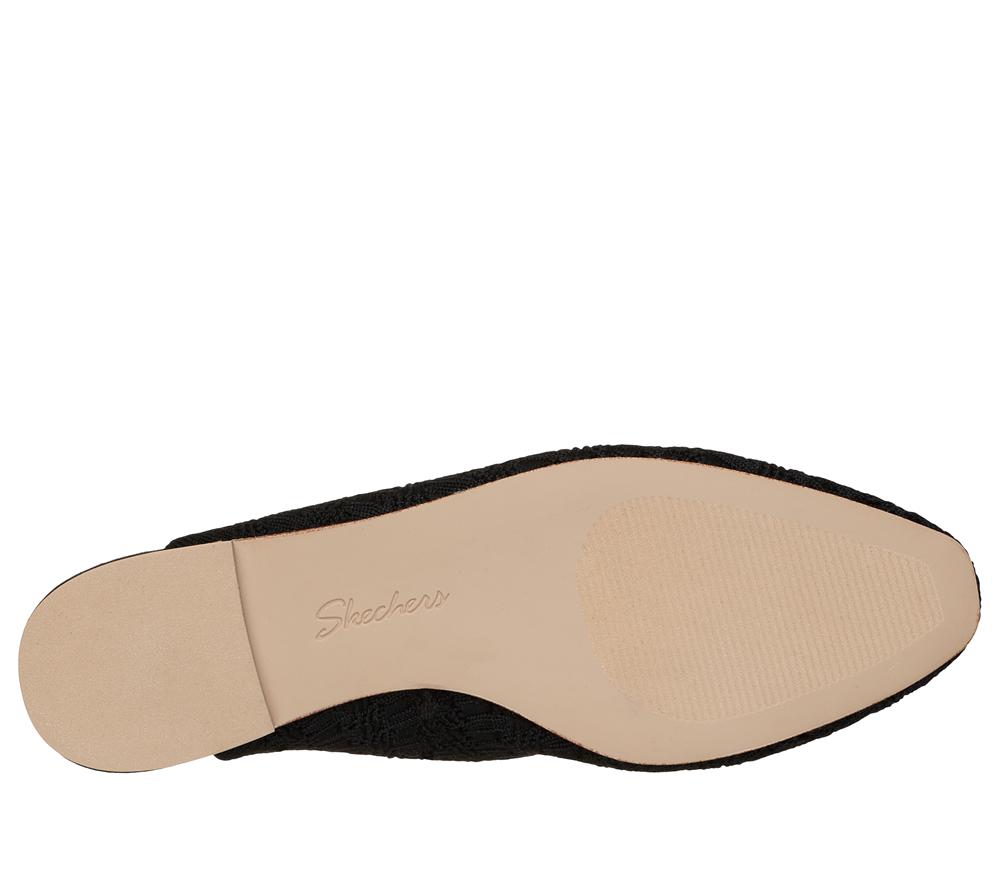 Women Skechers Cleo Snip - Sweet Daffodil Flat Shoes Black  USA |  3712-FQZXM