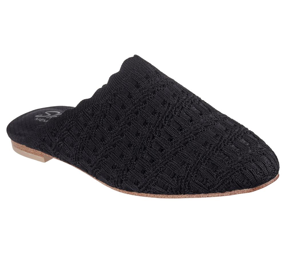 Women Skechers Cleo Snip - Sweet Daffodil Flat Shoes Black  USA |  3712-FQZXM