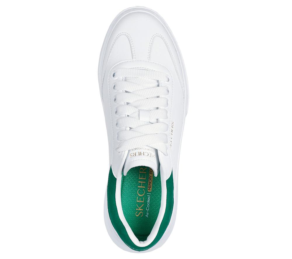 Women Skechers Cordova Classic Sneakers White / Green  USA |  2359-WFYPJ
