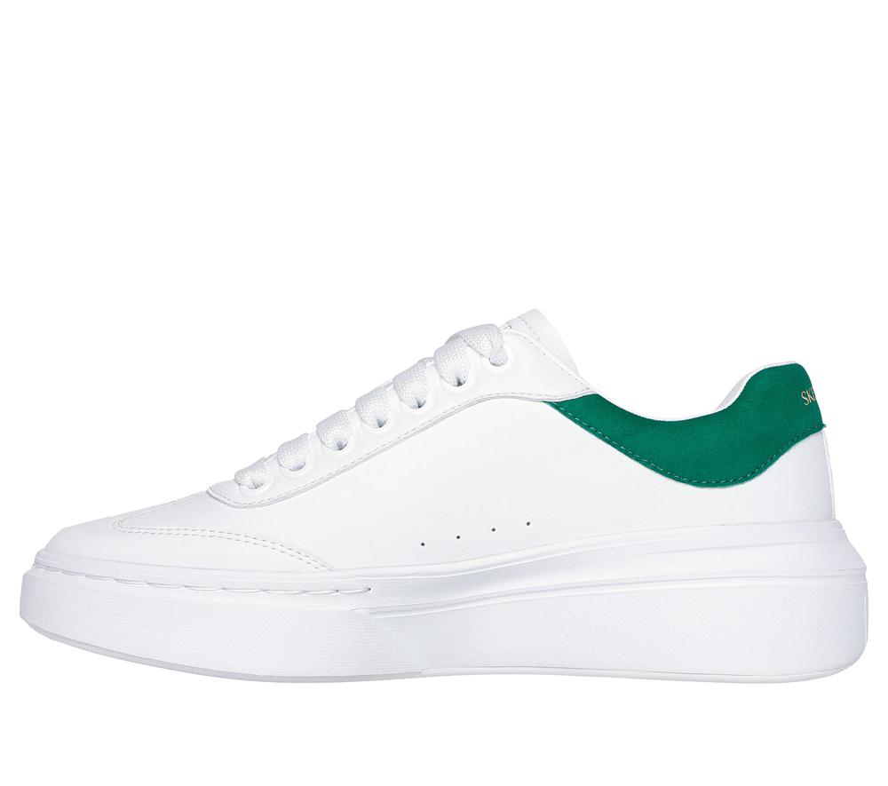 Women Skechers Cordova Classic Sneakers White / Green  USA |  2359-WFYPJ