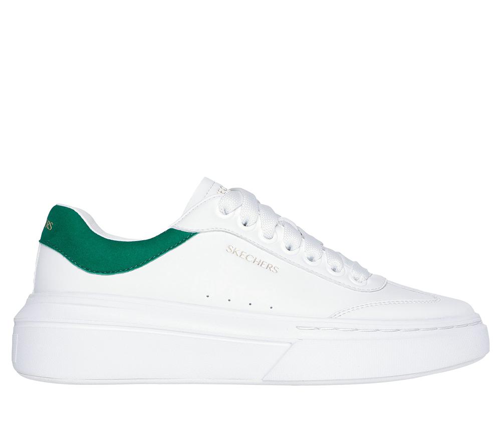 Women Skechers Cordova Classic Sneakers White / Green  USA |  2359-WFYPJ