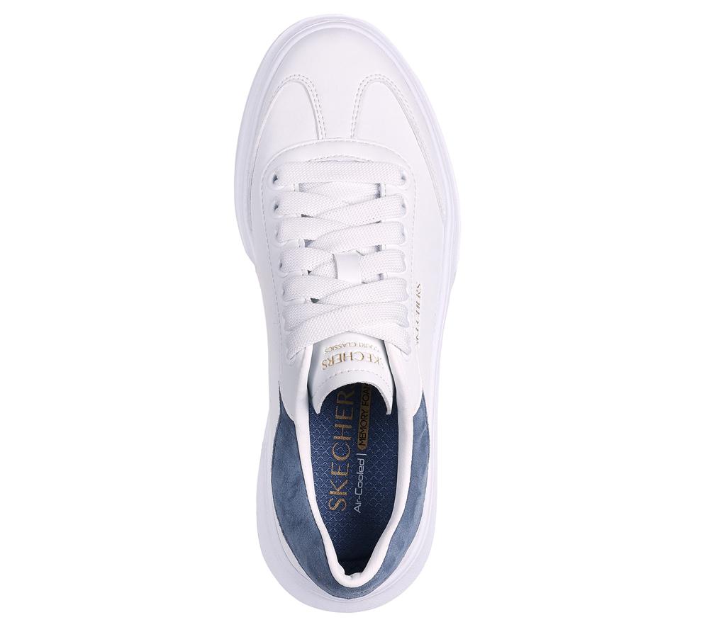 Women Skechers Cordova Classic Sneakers White / Blue  USA |  1269-RPBQS