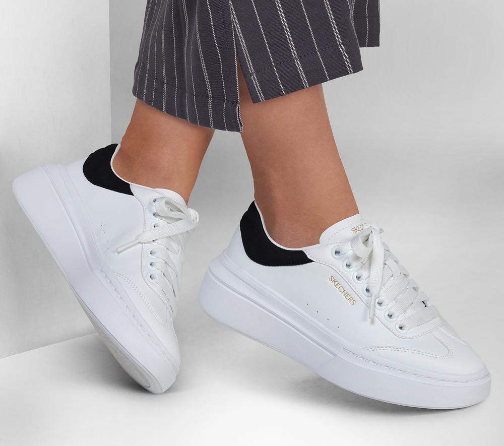 Women Skechers Cordova Classic Sneakers White / Black  USA |  6407-TRZAH