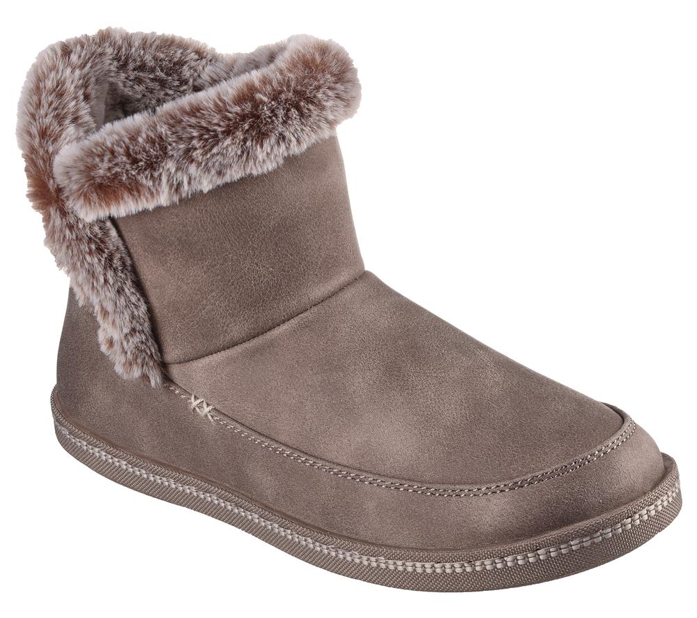 Women Skechers Cozy Campfire - Fresh Breeze Slip On Shoes Dark Taupe  USA |  0127-OTCGD