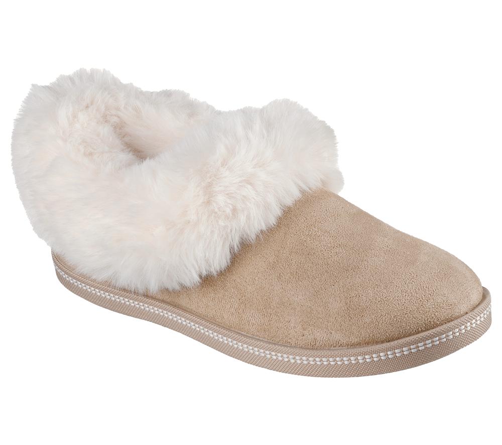 Women Skechers Cozy Campfire - Winter Nights Slip On Shoes Sand Khaki  USA |  4321-KCIXH