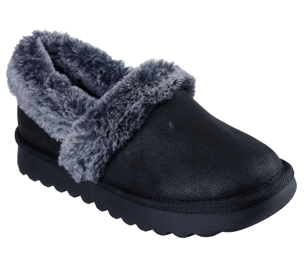 Women Skechers Cozy Up Slip On Shoes Black  USA |  3245-TQPKL