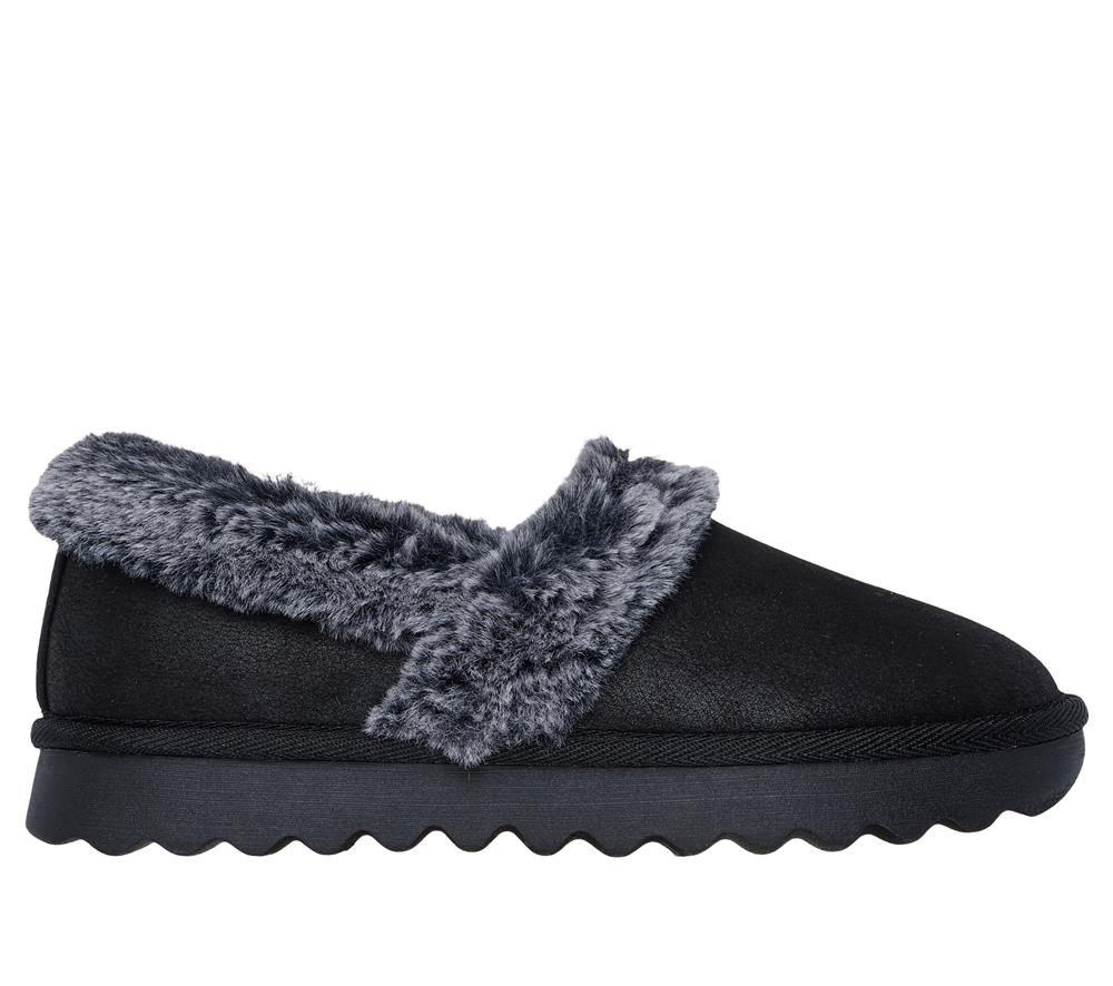 Women Skechers Cozy Up Slip On Shoes Black  USA |  3245-TQPKL