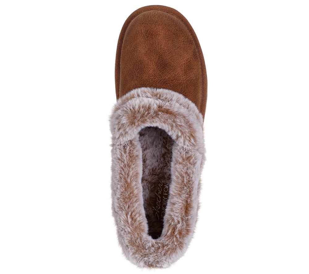 Women Skechers Cozy Up Slip On Shoes Chestnut Brown  USA |  1937-ROEGV