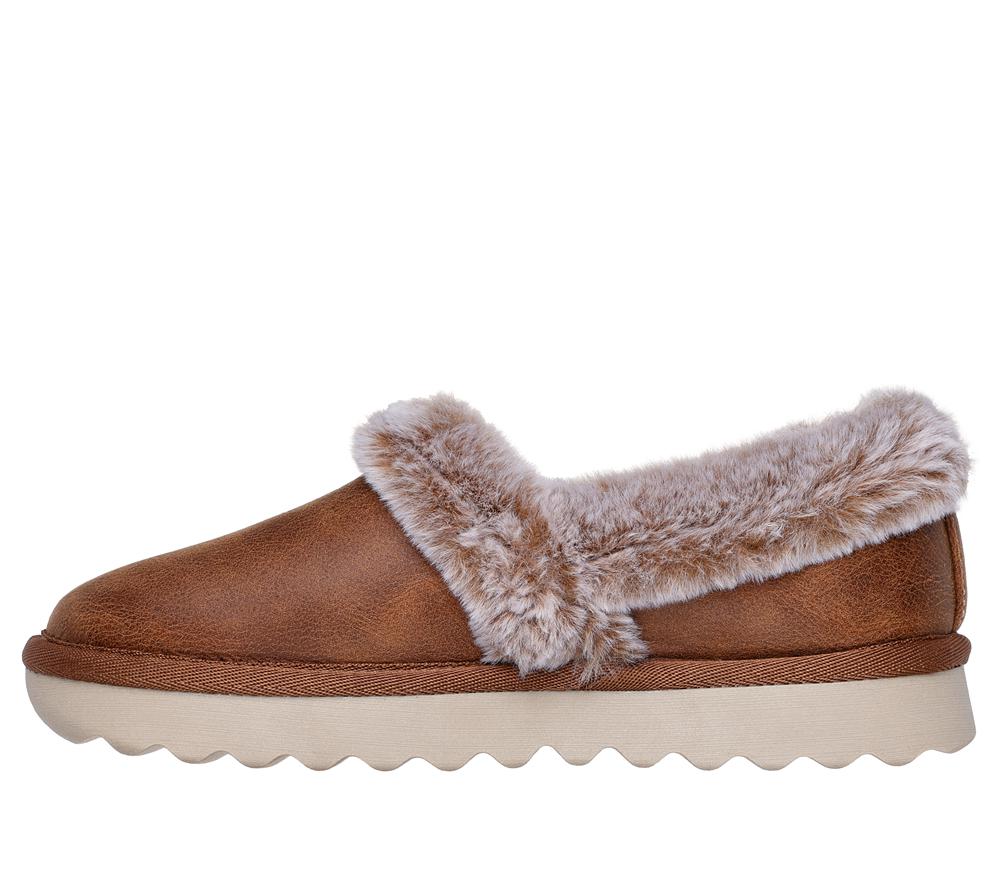 Women Skechers Cozy Up Slip On Shoes Chestnut Brown  USA |  1937-ROEGV