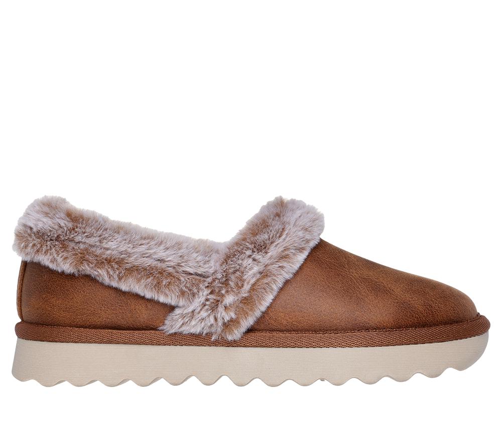 Women Skechers Cozy Up Slip On Shoes Chestnut Brown  USA |  1937-ROEGV