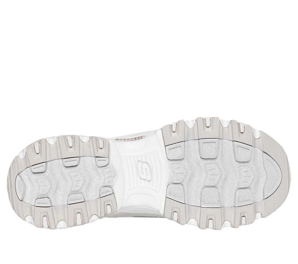 Women Skechers D'Lites - Golden Chic Lace Up Shoes Natural / Gold  USA |  9307-IFCWH