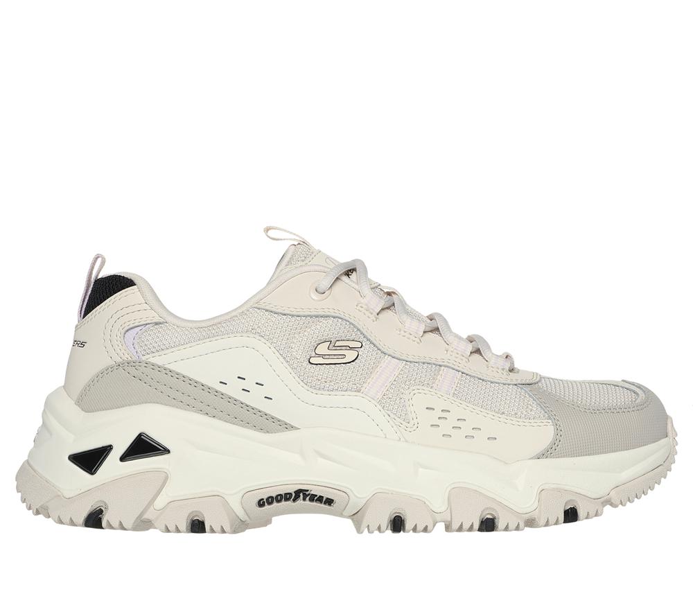 Women Skechers D\'Lites Hiker Lace Up Shoes Natural / Multicolor  USA |  3190-BHIXP